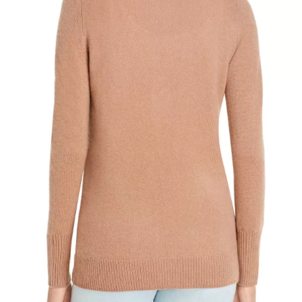 C by Designer Brand V Neck Cashmere Grandfather Cardigan Camel Size S 21241 - Picture 4 of 6